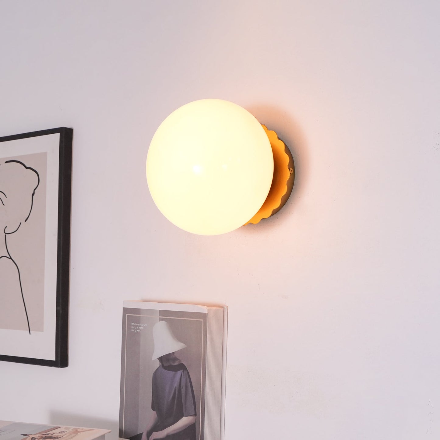 Wall Sconces | Elegant Pink Glass Diffuser with Versatile Mounting Options 6