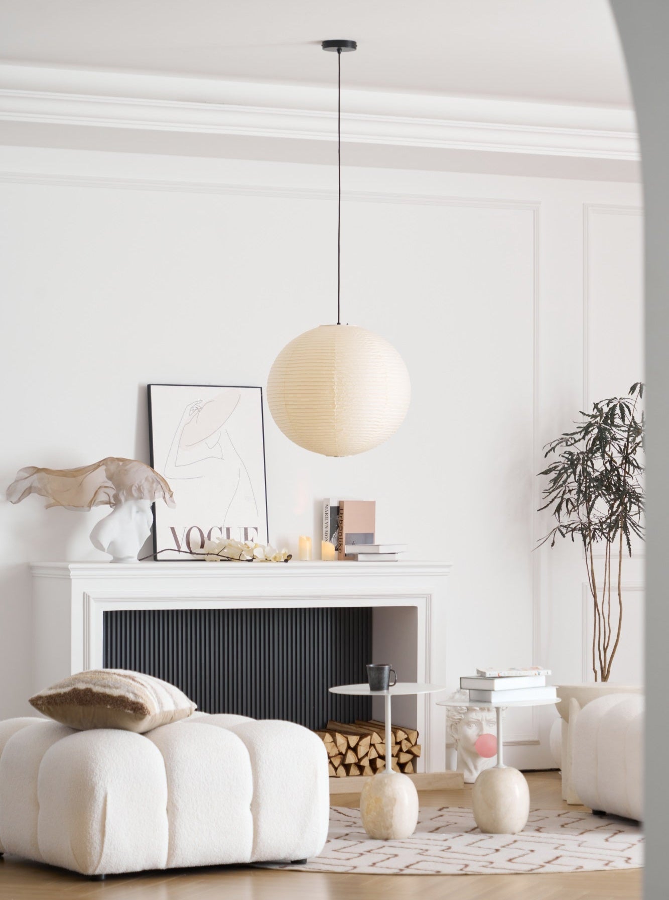 Washi Paper Pendant Lamp | Handmade Japanese Design for Kitchen Pendant Lighting 8