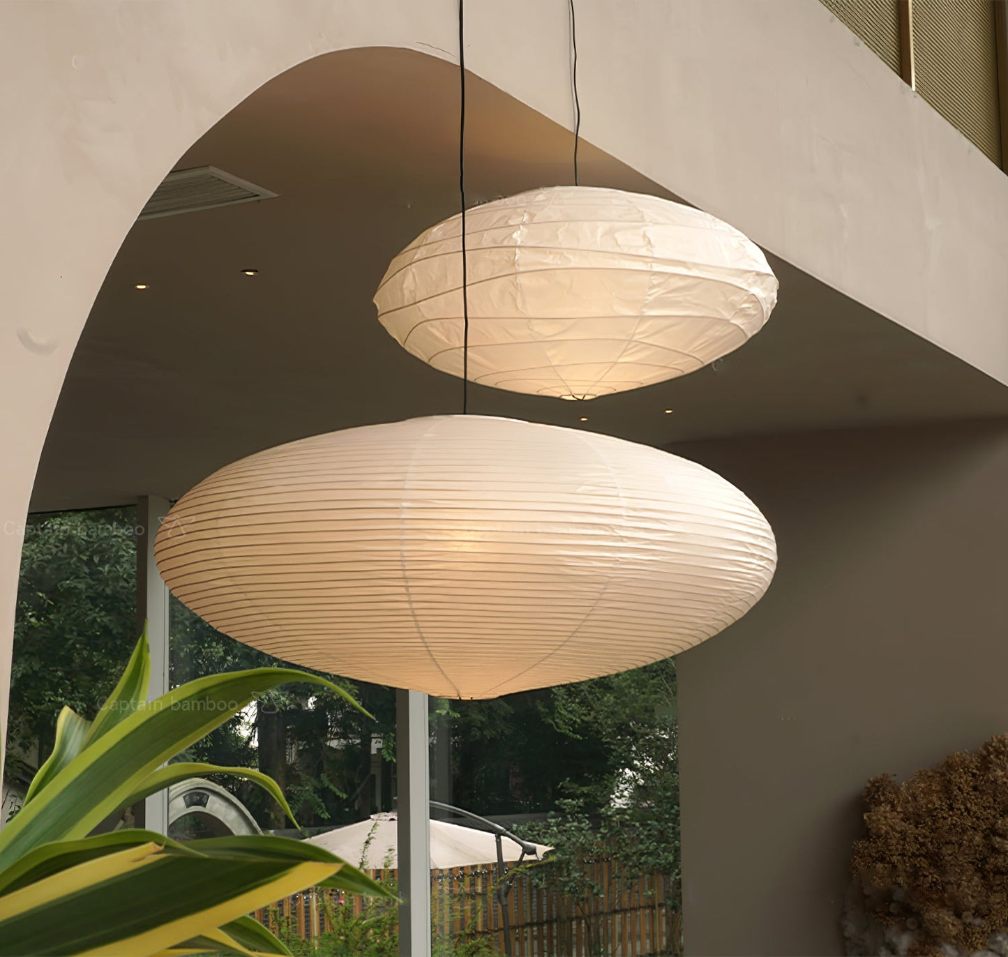 Washi Paper Pendant Light | Handcrafted Mulberry Shade for Warm Ambiance 8