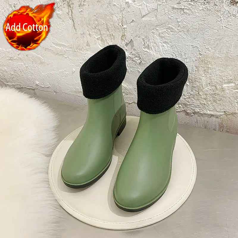 Waterproof Slip-On Rain Boots | Comfortable Cushioned Design for Women 8