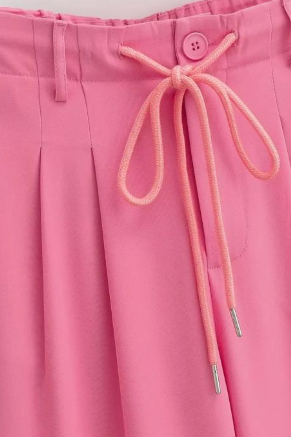 Wide-Leg Tied Pants | Elastic Waist with Side Pockets 4