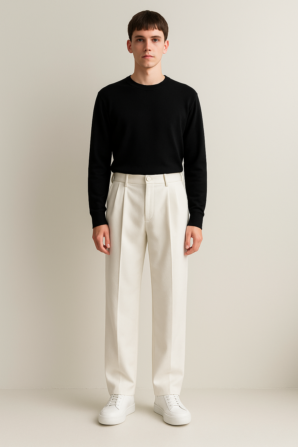 Wide-Leg Trousers | High-Waisted Design with Pleats for Elegant Fit 2