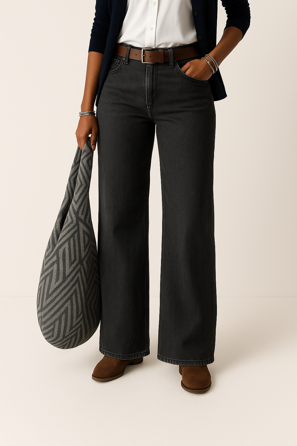 Wide Leg Women's Jeans in Soft Denim – Relaxed Fit for Casual and Dressy Styles 7