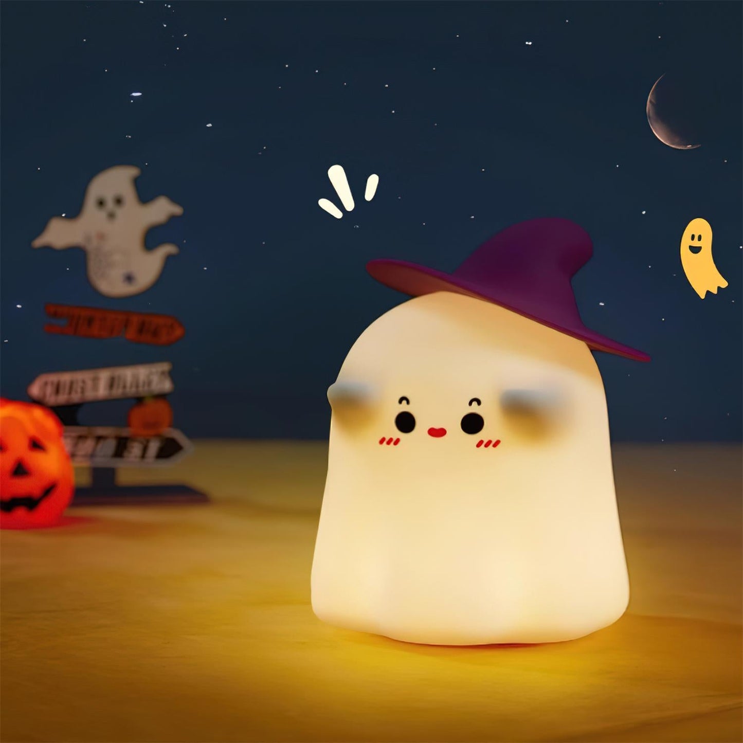 Wizard-Themed LED Night Light | Soft Silicone with Automatic Shutoff 6