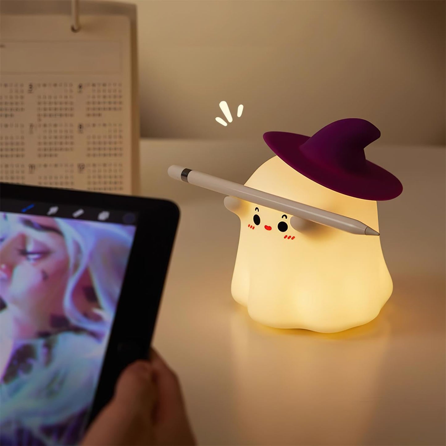 Wizard-Themed LED Night Light | Soft Silicone with Automatic Shutoff 8