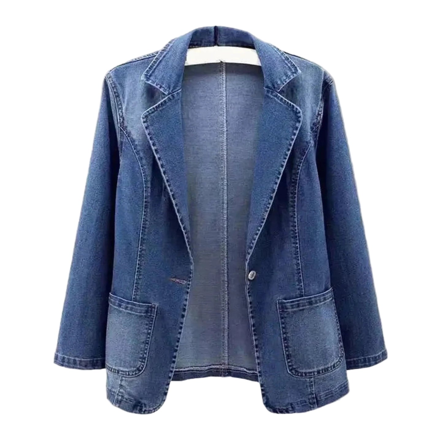 Women's Blazer | Lightweight Denim with Tailored Fit for Everyday Style 0