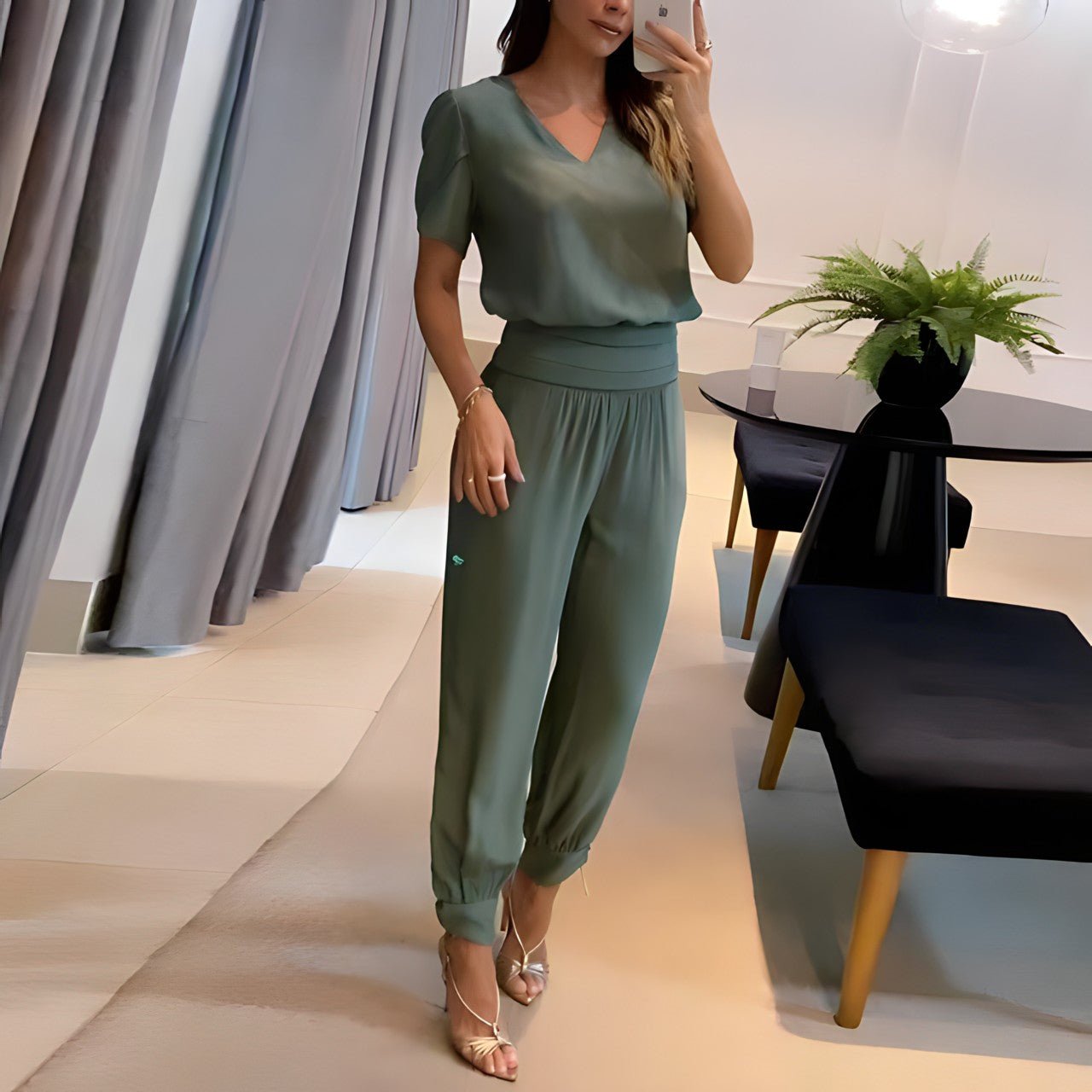 Women's Blouse and Pants Set | Effortless Elegance with Comfortable Fit 2
