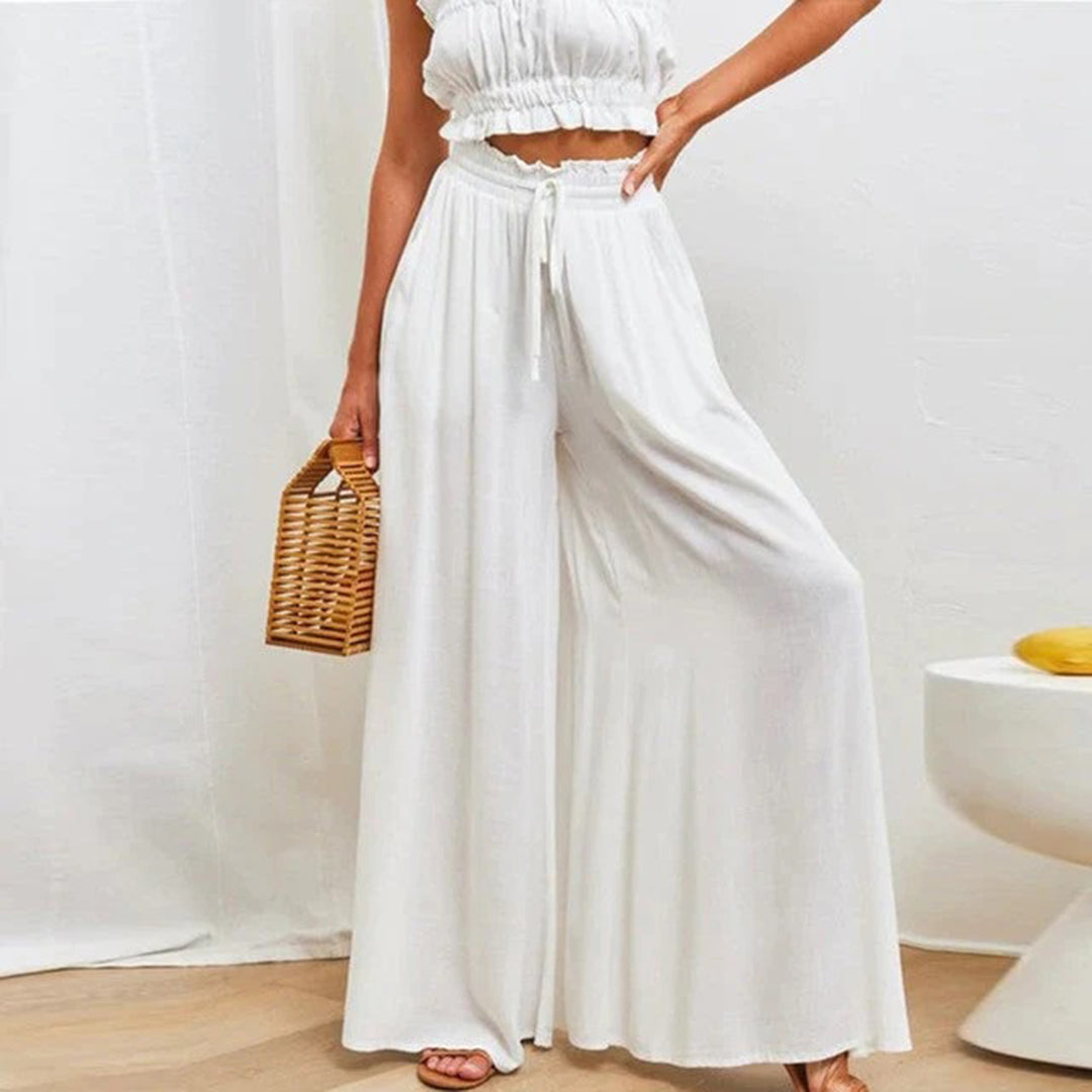 Women's Maxi Skirt | High Waist with Drawstring and Pockets 1
