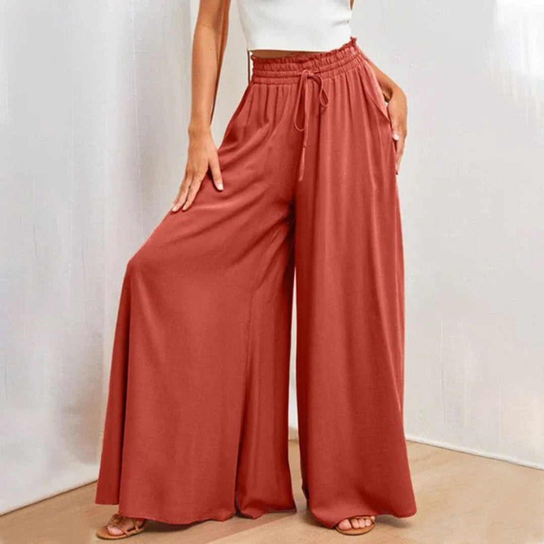 Women's Maxi Skirt | High Waist with Drawstring and Pockets 2