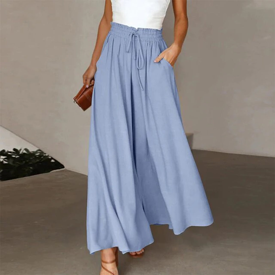 Women's Maxi Skirt | High Waist with Drawstring and Pockets 5