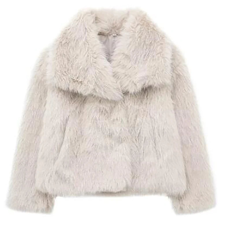 Women's Short Faux Fur Jacket | Elegant Lightweight Winter Coat for Versatile Fashion 8