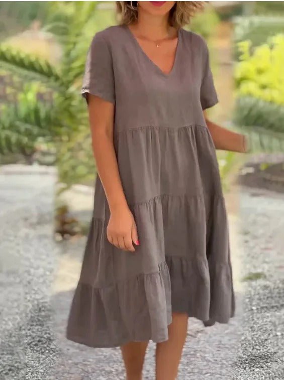 Women's Summer Dress | Lightweight V-Neck Midi for Effortless Style 0