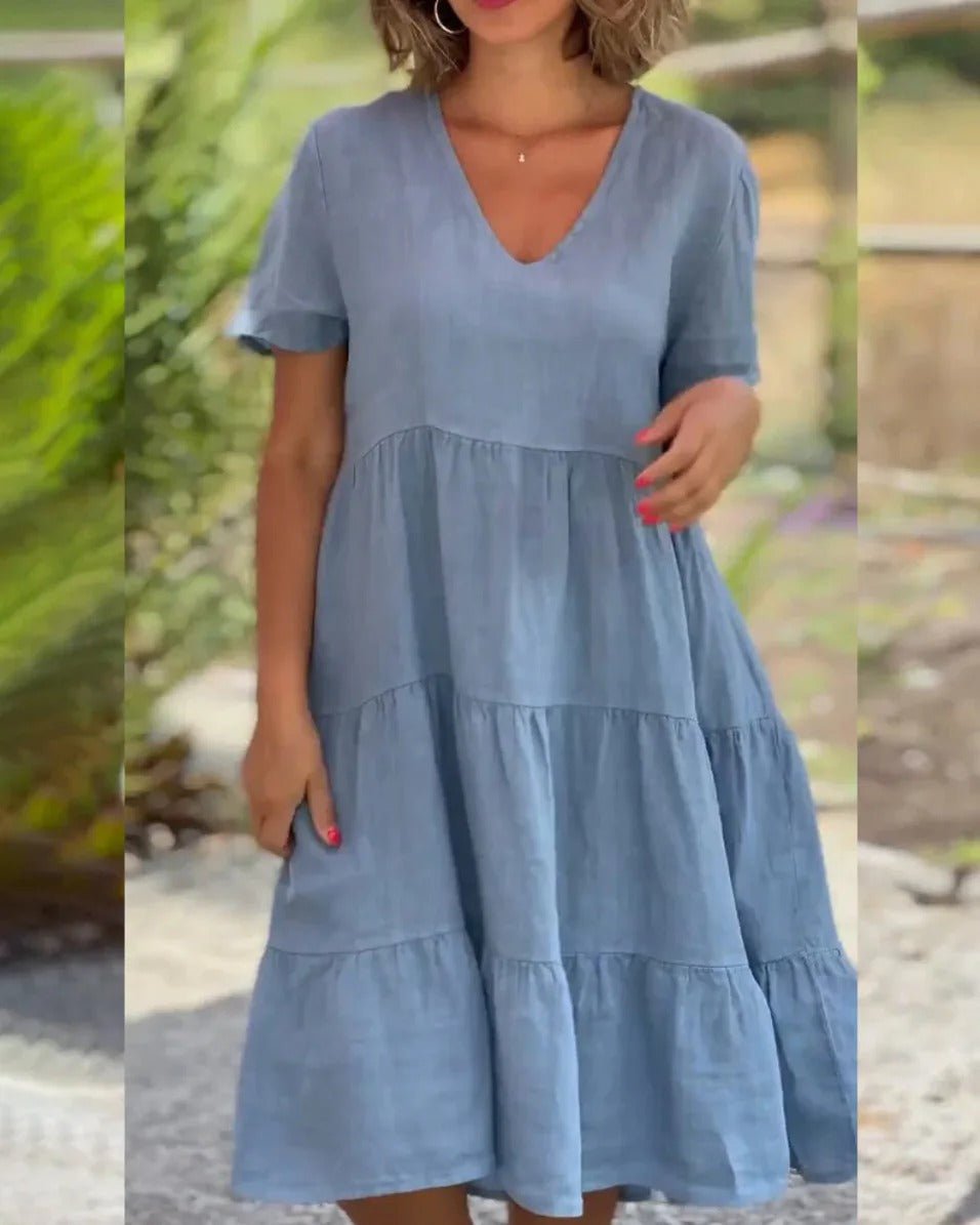 Women's Summer Dress | Lightweight V-Neck Midi for Effortless Style 1