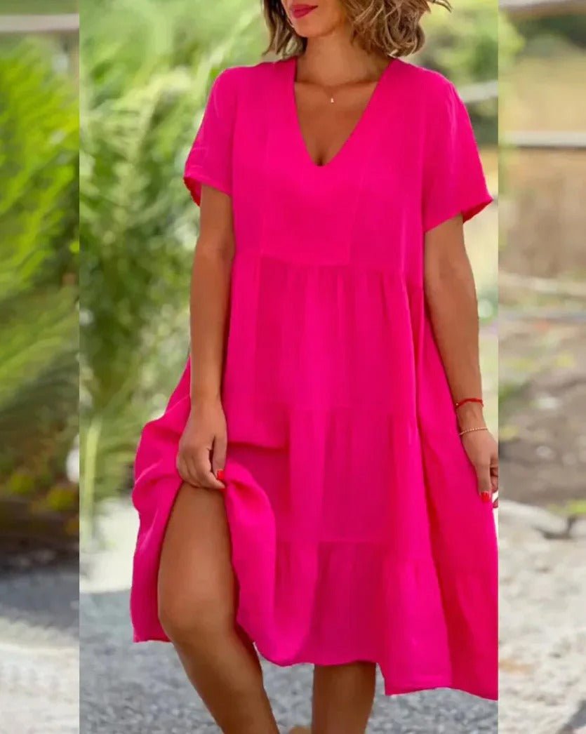 Women's Summer Dress | Lightweight V-Neck Midi for Effortless Style 2