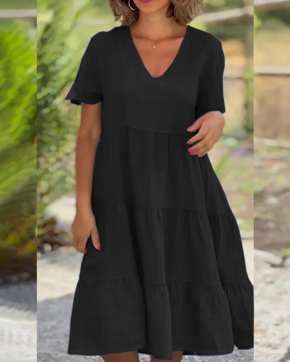 Women's Summer Dress | Lightweight V-Neck Midi for Effortless Style 3