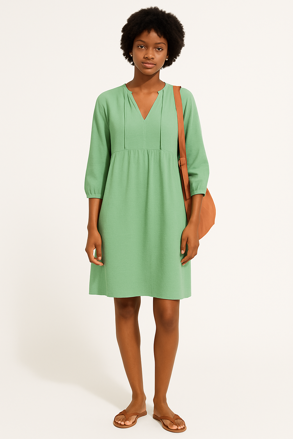 Women's Summer Dress | Relaxed Fit Midi Shirt Dress in Lightweight Fabric 2