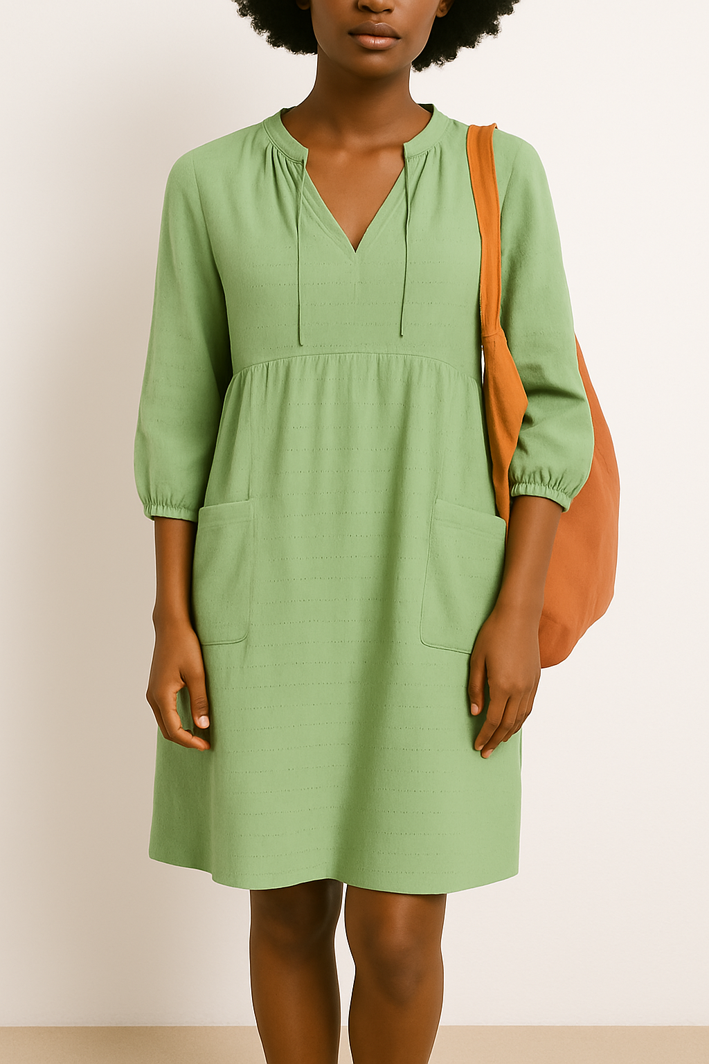 Women's Summer Dress | Relaxed Fit Midi Shirt Dress in Lightweight Fabric 3