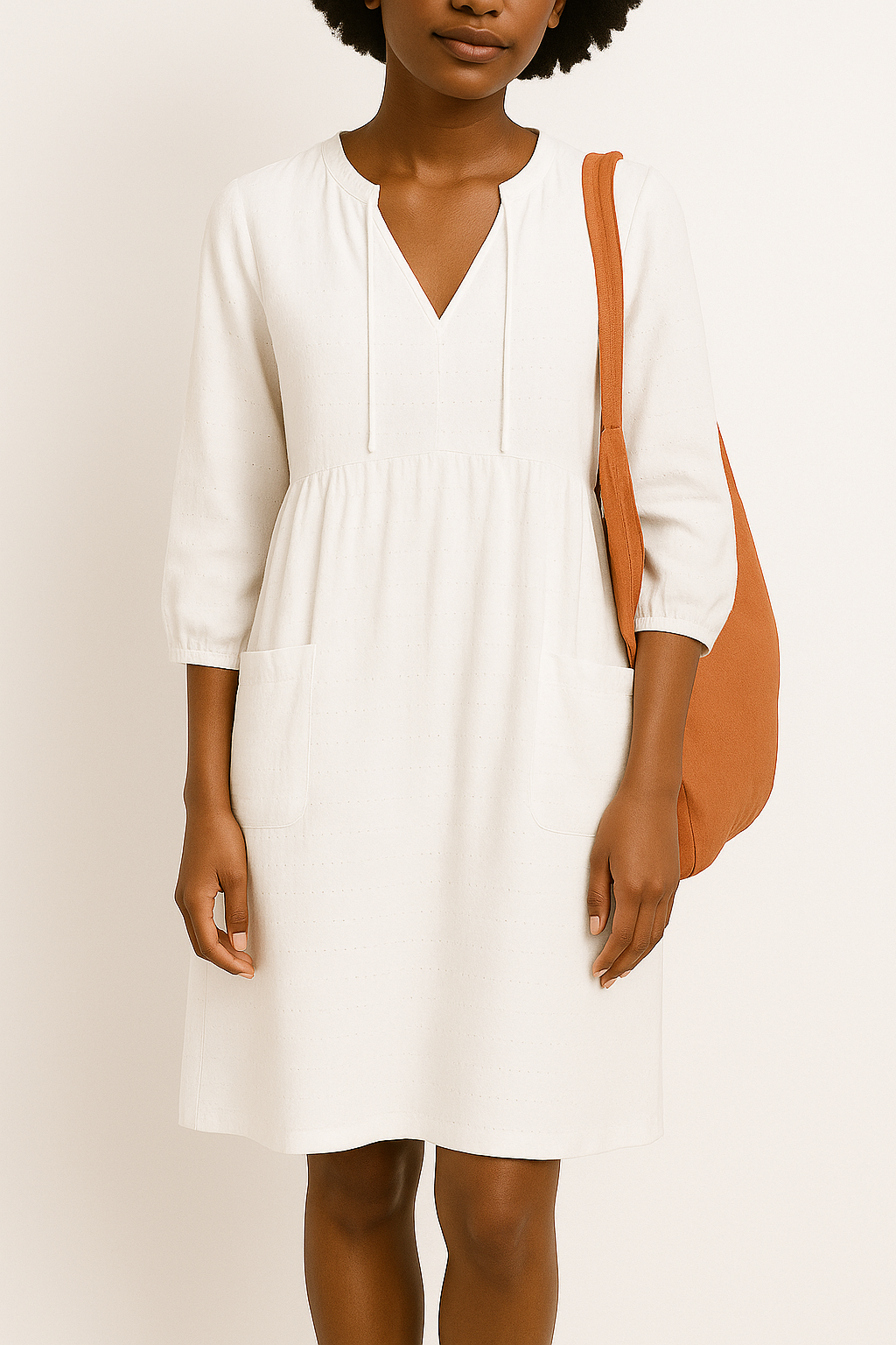 Women's Summer Dress | Relaxed Fit Midi Shirt Dress in Lightweight Fabric 5