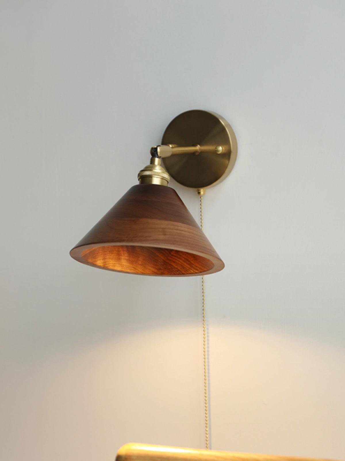 Wood Wall Sconce | Natural Walnut Design with Soft LED Illumination 2