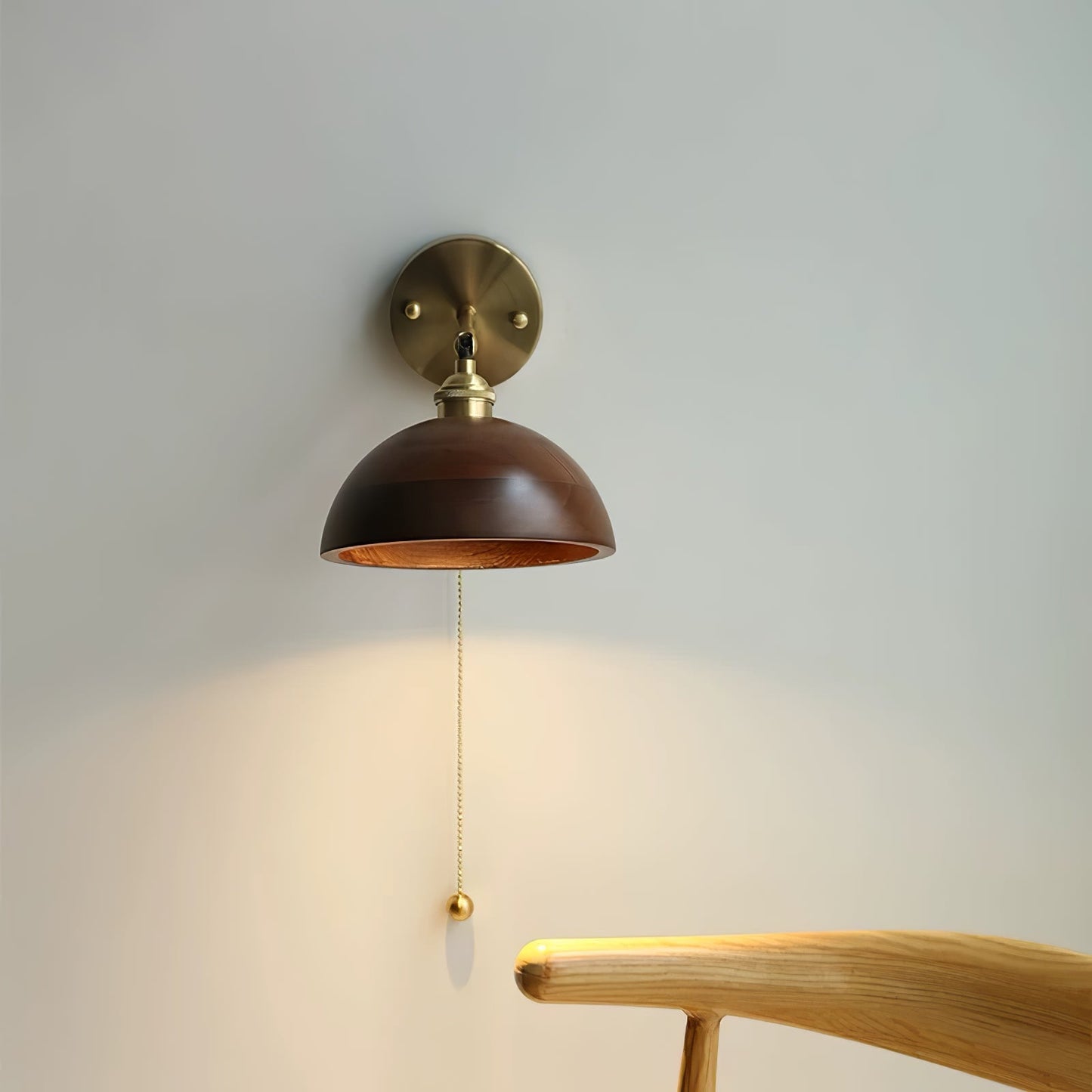 Wood Wall Sconce | Natural Walnut Design with Soft LED Illumination 4