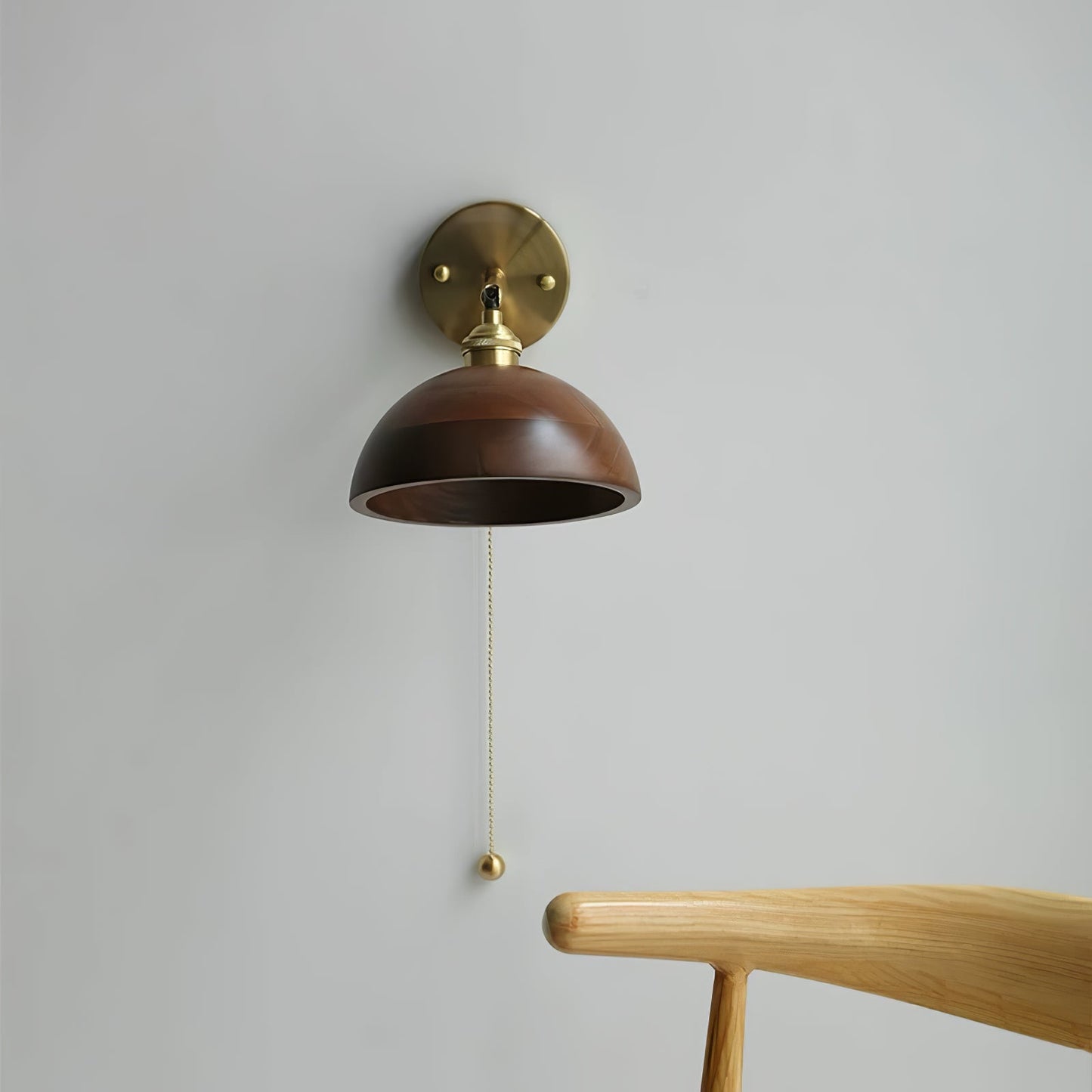 Wood Wall Sconce | Natural Walnut Design with Soft LED Illumination 6