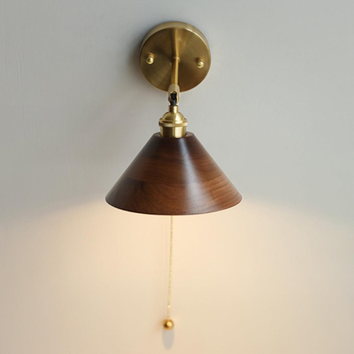 Wood Wall Sconce | Natural Walnut Design with Soft LED Illumination 8