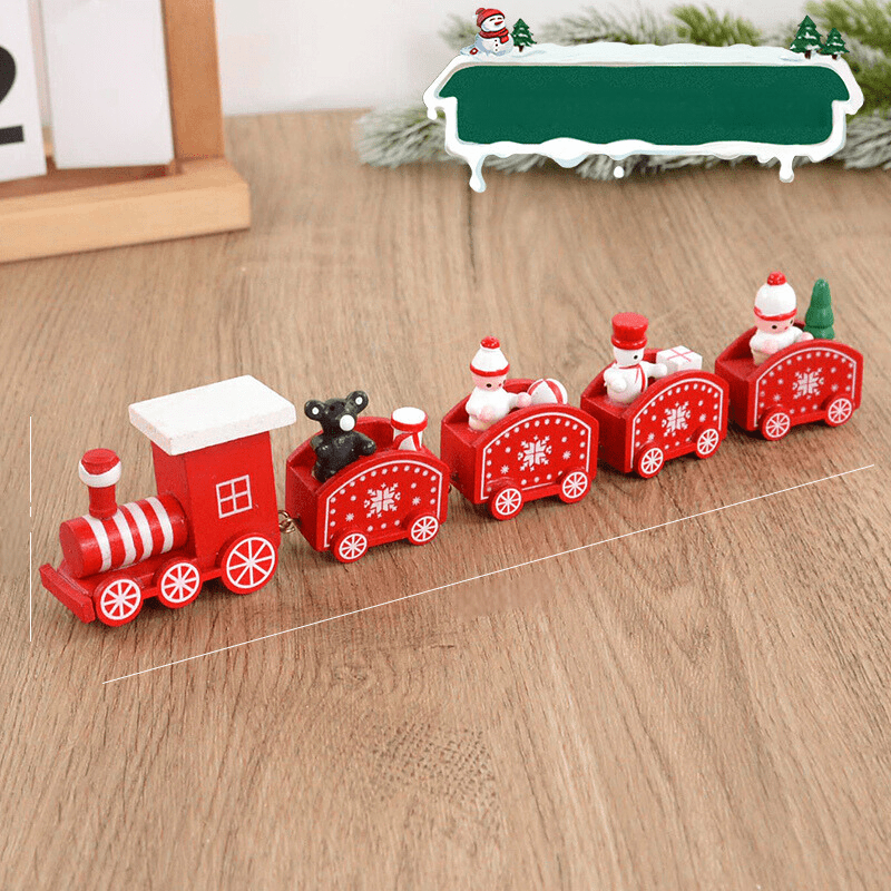 Wooden Christmas Train | Playful Ornament for Festive Decoration 1