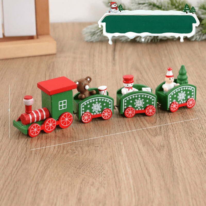 Wooden Christmas Train | Playful Ornament for Festive Decoration 3