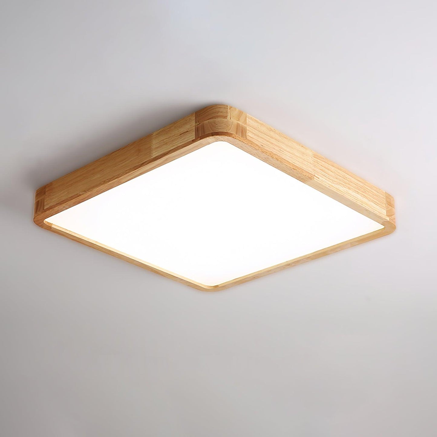 Wooden Geometric Ceiling Light | Adjustable LED with Stylish Design 12