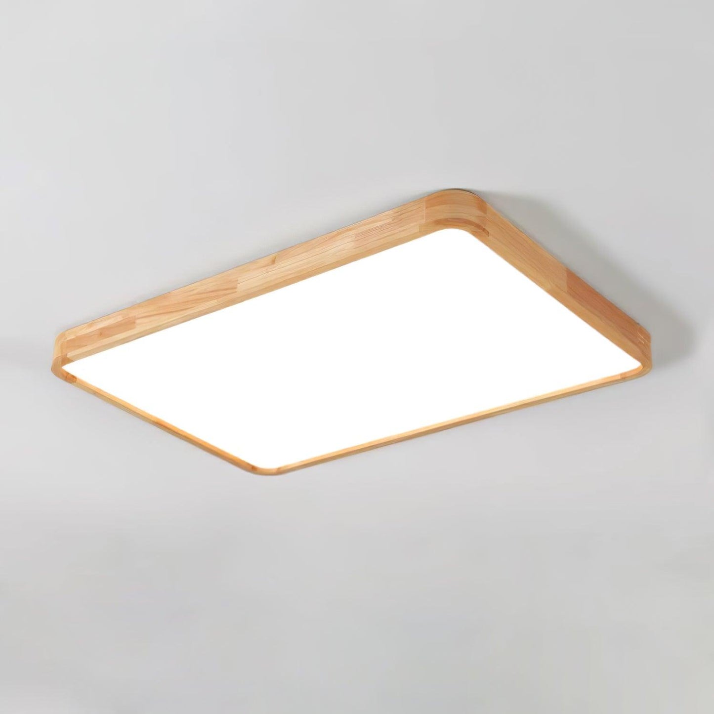 Wooden Geometric Ceiling Light | Adjustable LED with Stylish Design 14