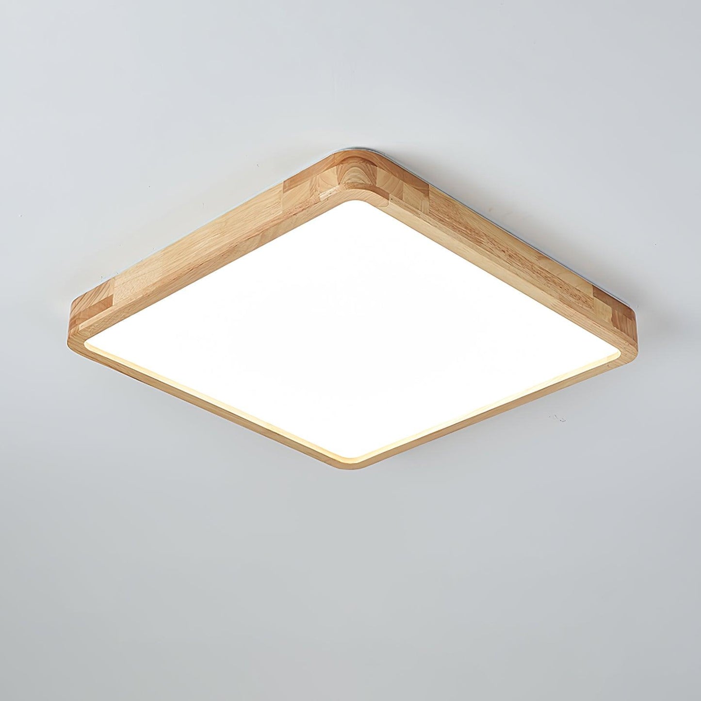Wooden Geometric Ceiling Light | Adjustable LED with Stylish Design 15