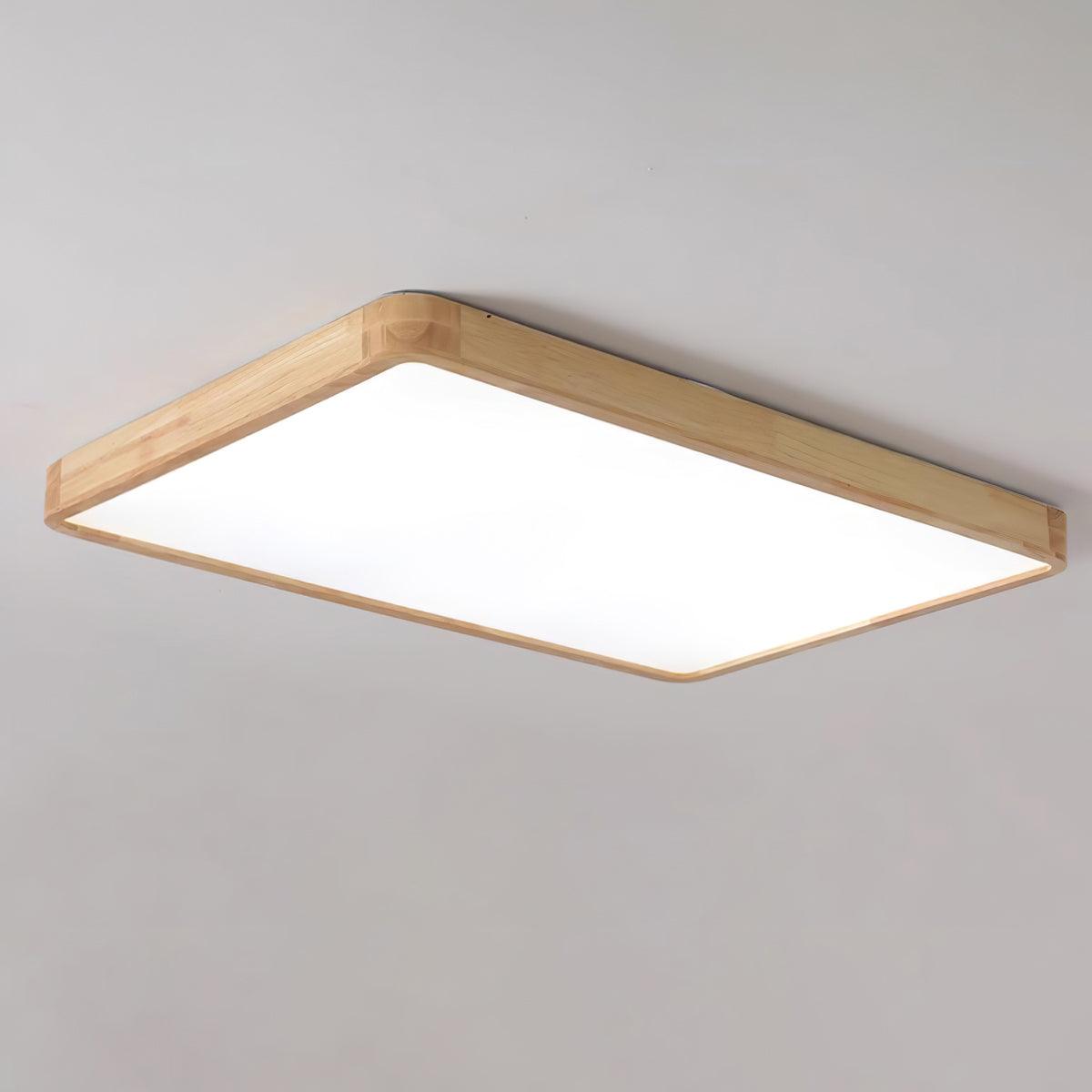 Wooden Geometric Ceiling Light | Adjustable LED with Stylish Design 17