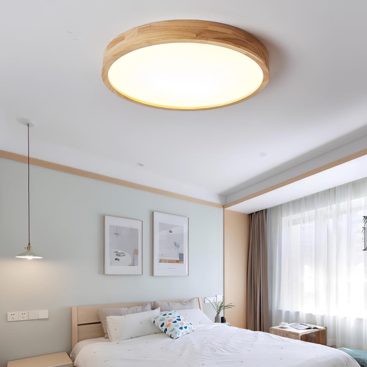 Wooden Geometric Ceiling Light | Adjustable LED with Stylish Design 2