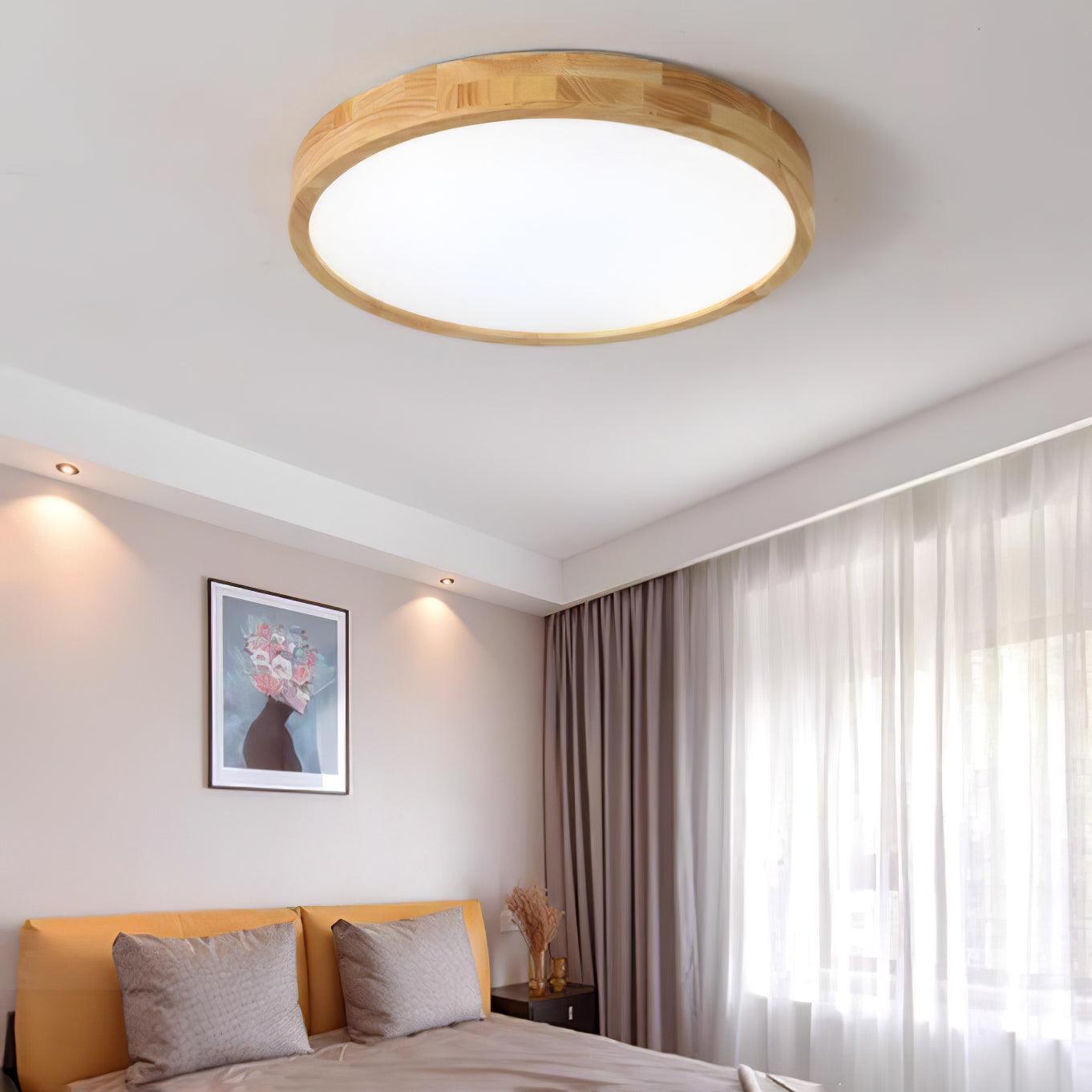 Wooden Geometric Ceiling Light | Adjustable LED with Stylish Design 5