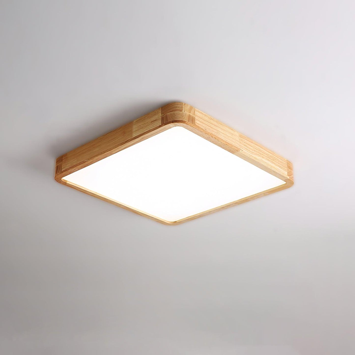 Wooden Geometric Ceiling Light | Adjustable LED with Stylish Design 9