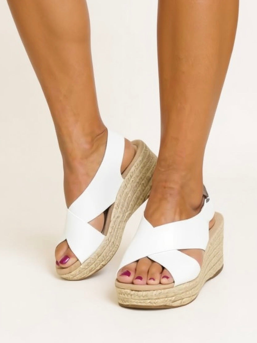 Woven Espadrille Wedge Sandals | Adjustable Ankle Strap for Comfort 7