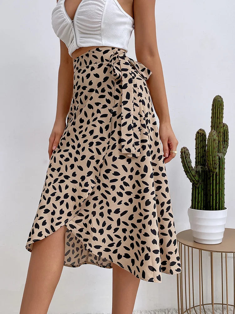Wrap Midi Skirt | Adjustable Fit with Trendy Asymmetrical Hem 3