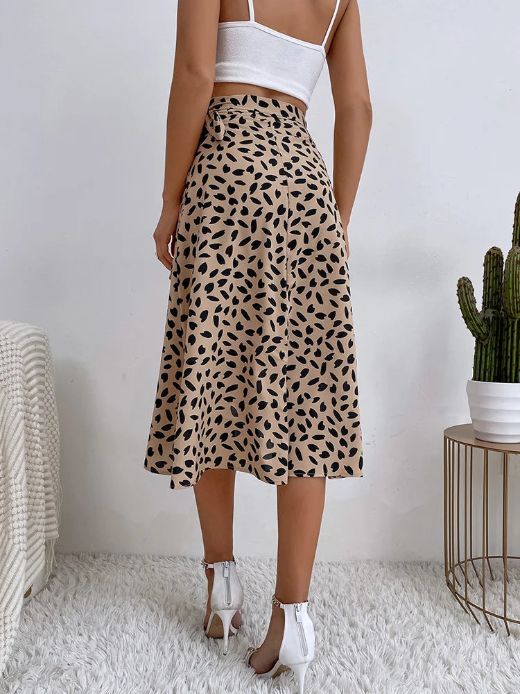 Wrap Midi Skirt | Adjustable Fit with Trendy Asymmetrical Hem 4