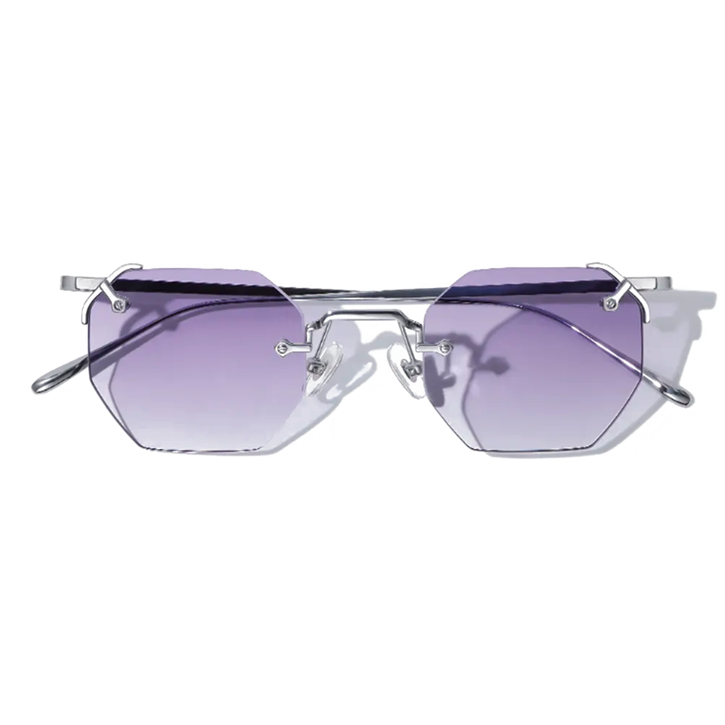 Lunettes de soleil hexagonales en métal A.M.