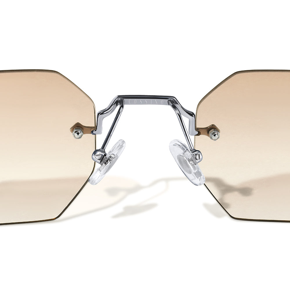 Lunettes de soleil hexagonales en métal Aplos