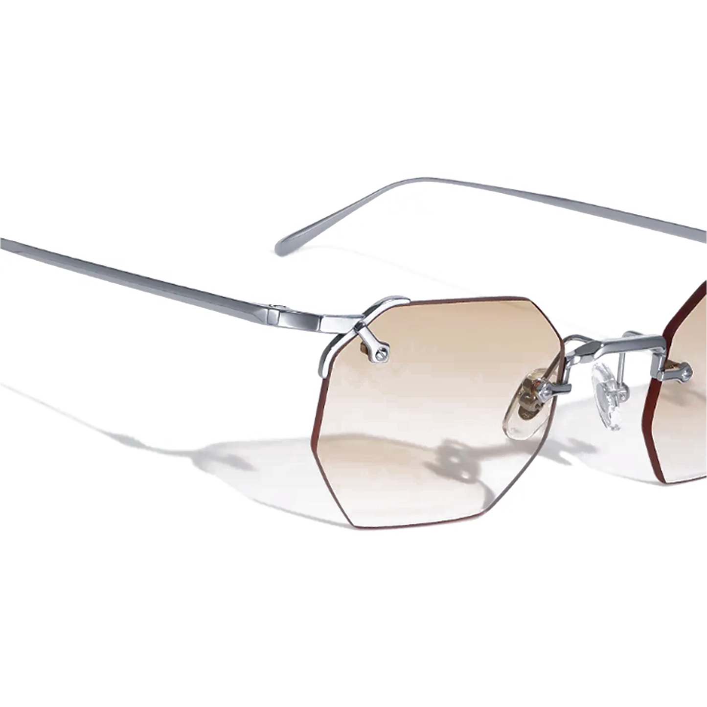 Lunettes de soleil hexagonales en métal Aplos