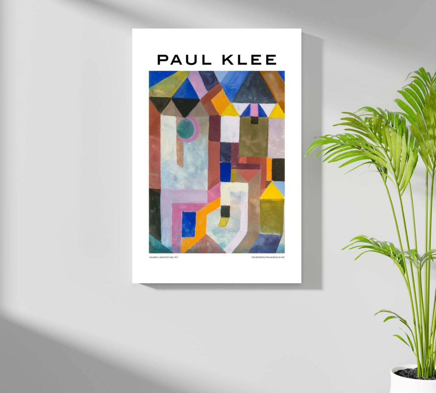 Klee Barevný geometrický abstraktní hliníkový tisk na střeše