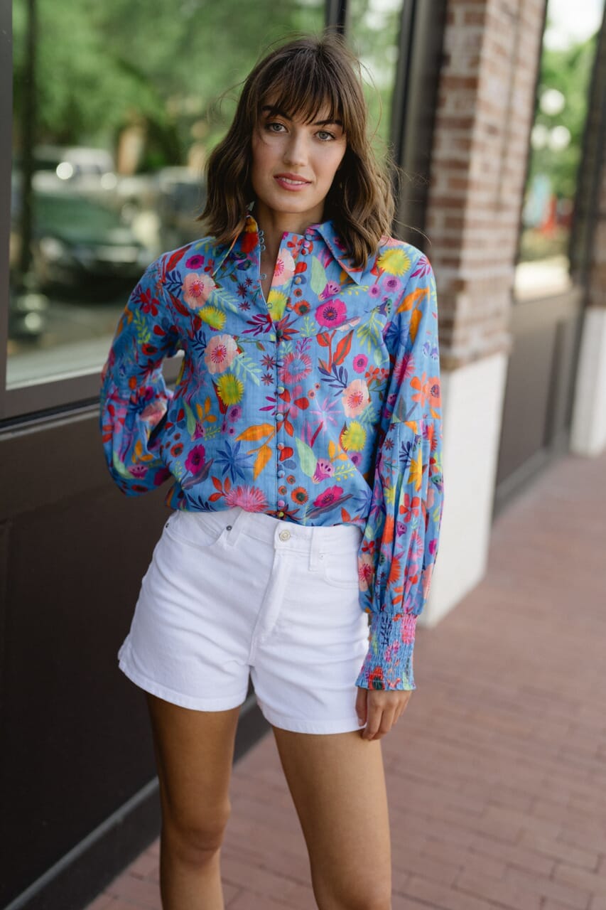Top Samantha - Botanico Blu