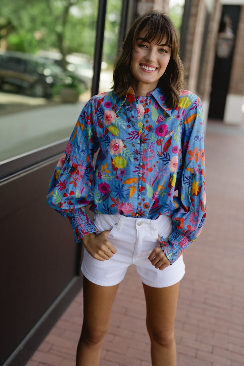 Top Samantha - Botanico Blu