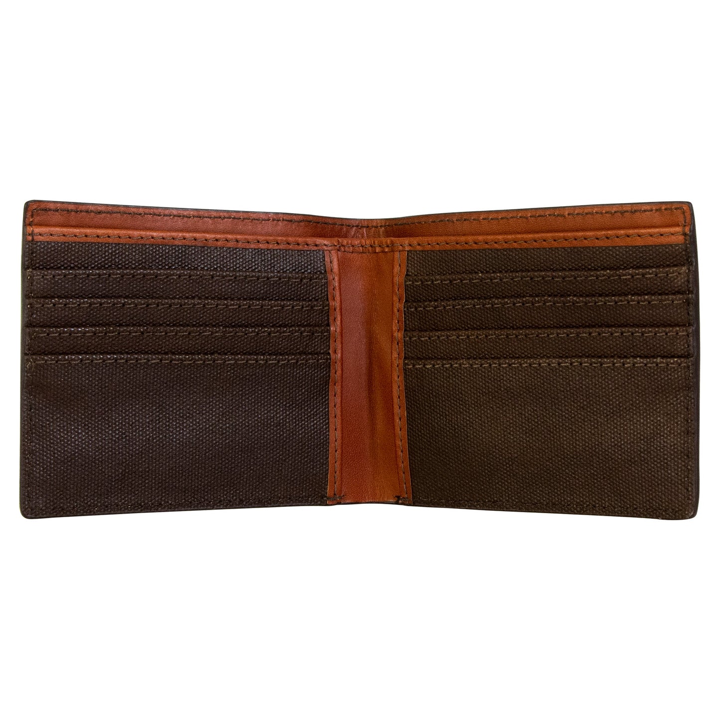 Smith & W vaxad canvas bi-fold plånbok