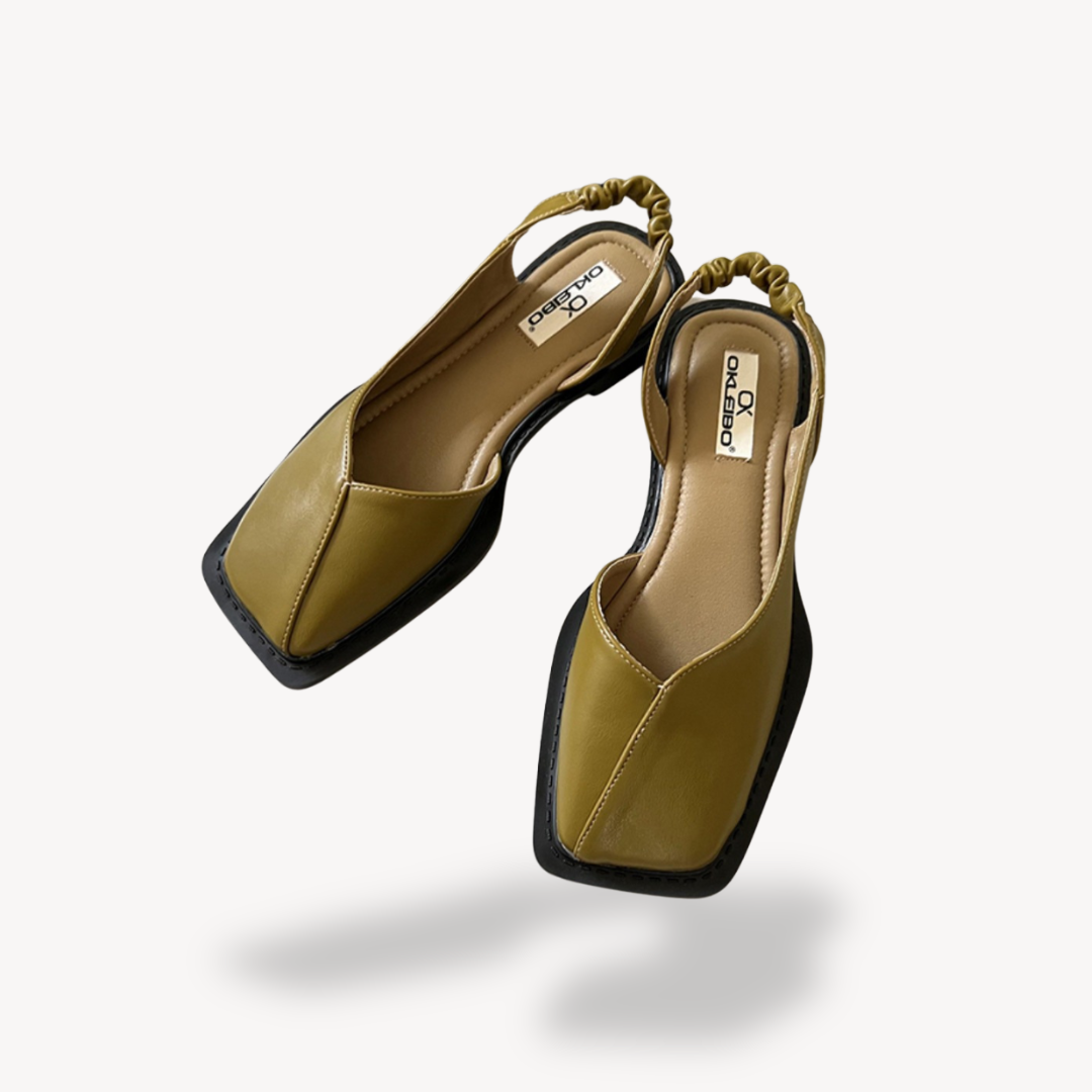 Quadratische Zehen Sling Back Sandale