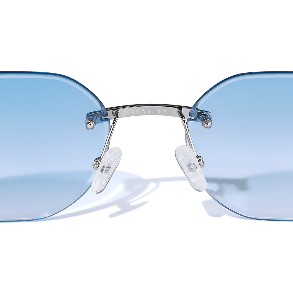 Lunettes de soleil sans monture Carter Bleu Métal