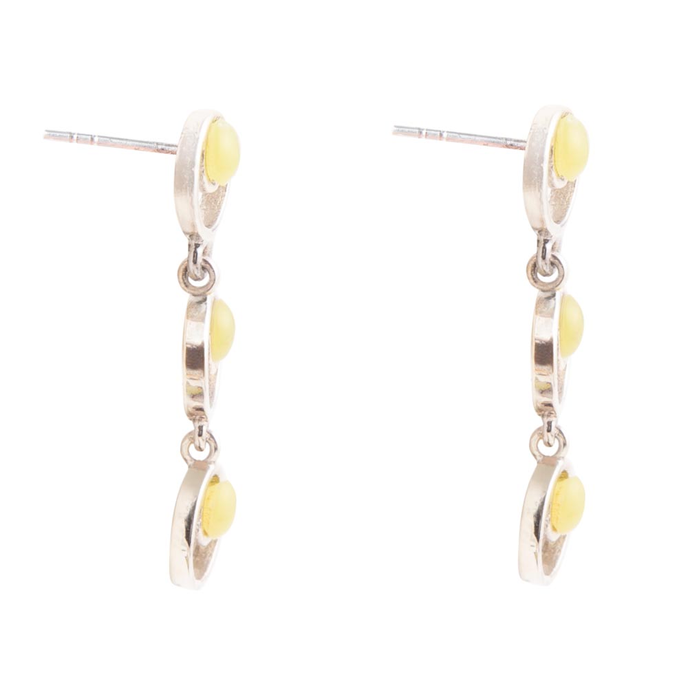 Chartreuse gele jade oorstekers