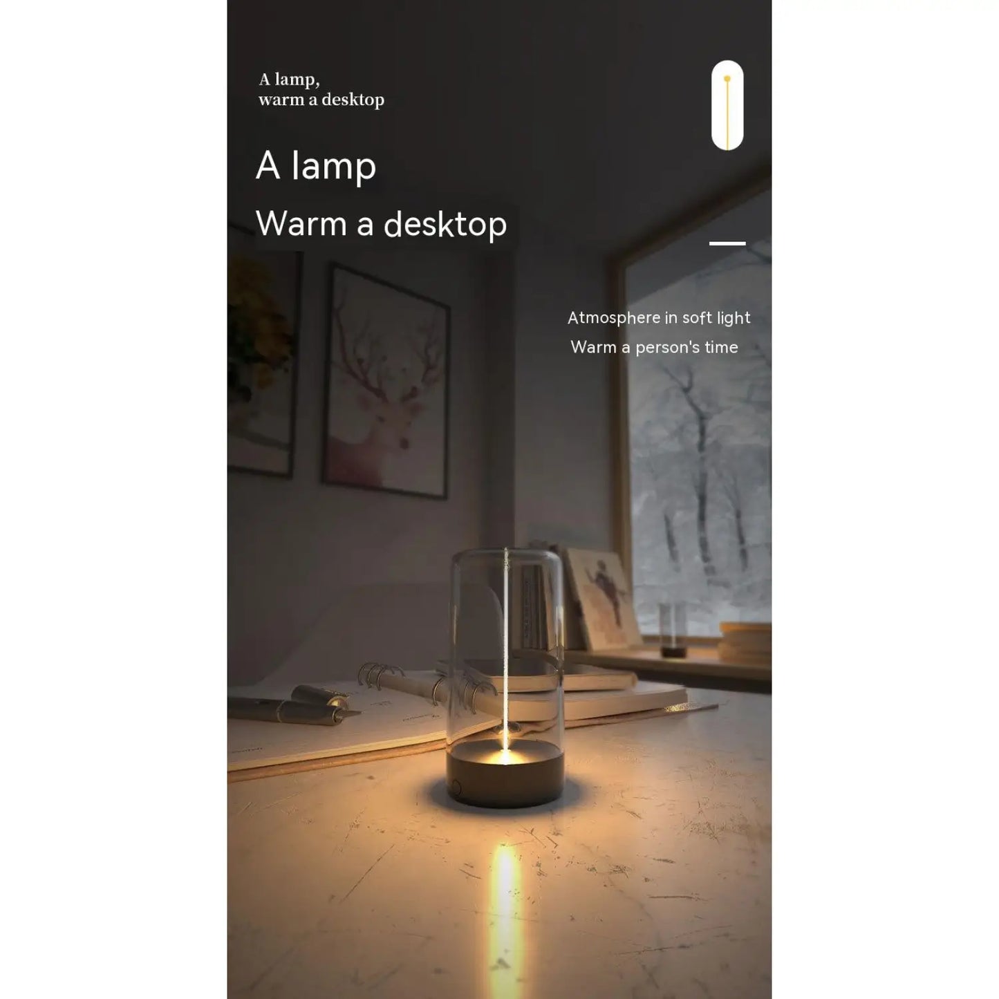 Creative Atmosphere Tältlampa med LED, Uppladdningsbar, Hållbar Funktion