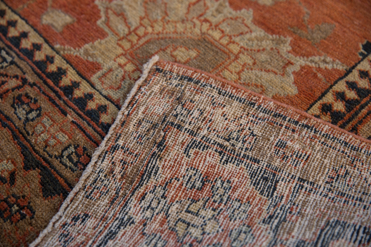 9x12.5 Vintage Tabriz Carpet